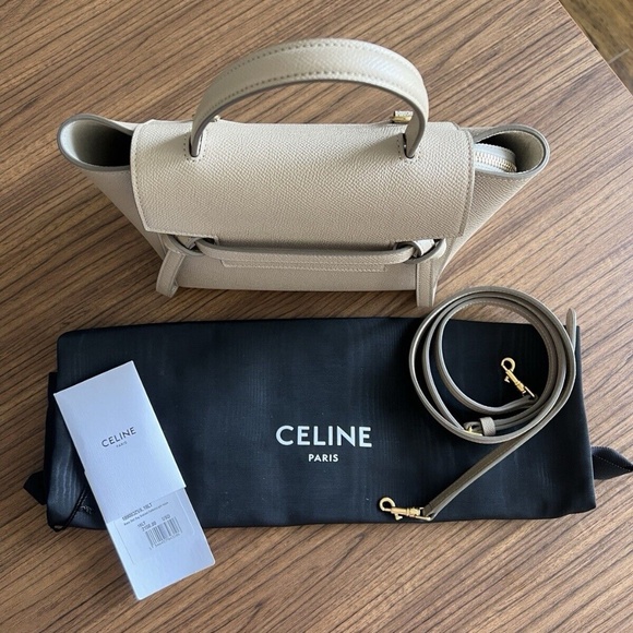 Authentic Celine Nano Belt Bag In Taupe - Picture 3 of 14